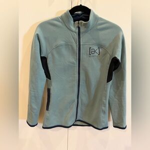 Burton Women’s Teal and Navy Fleece Jacket. Baker Power Stretch Full-Zip Fleece